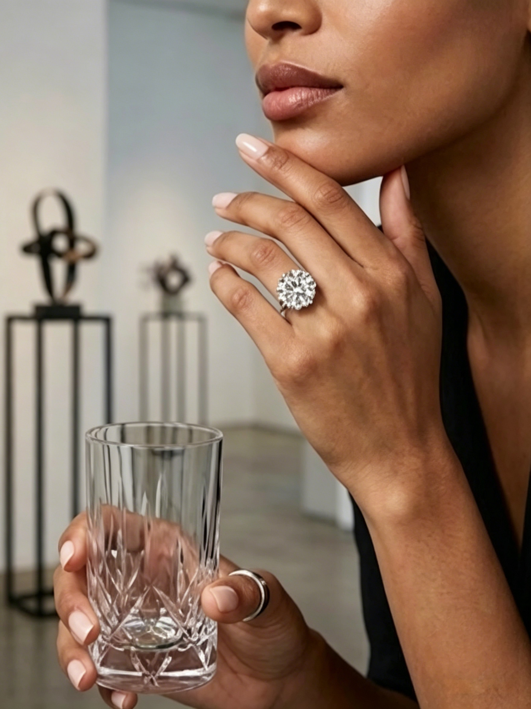 MSR.361 Ultimate Statement Solitaire | 10ct Ultra-Brilliant Moissanite | TARA AYARH LUNE