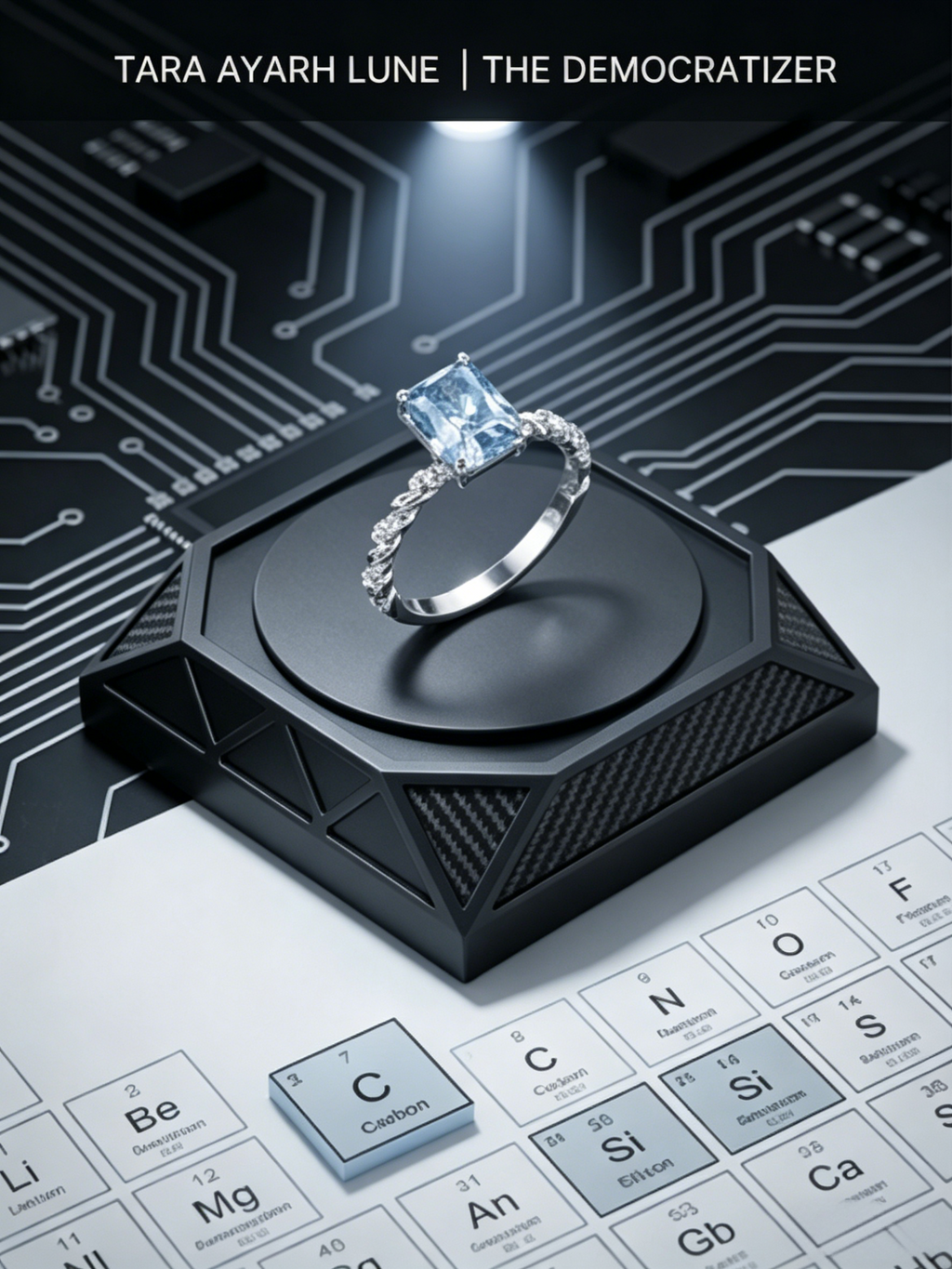 MSR.415 The Radiant Helix Series | 2.5ct Tech-Grown Moissanite Ring - Scientific Color Spectrum