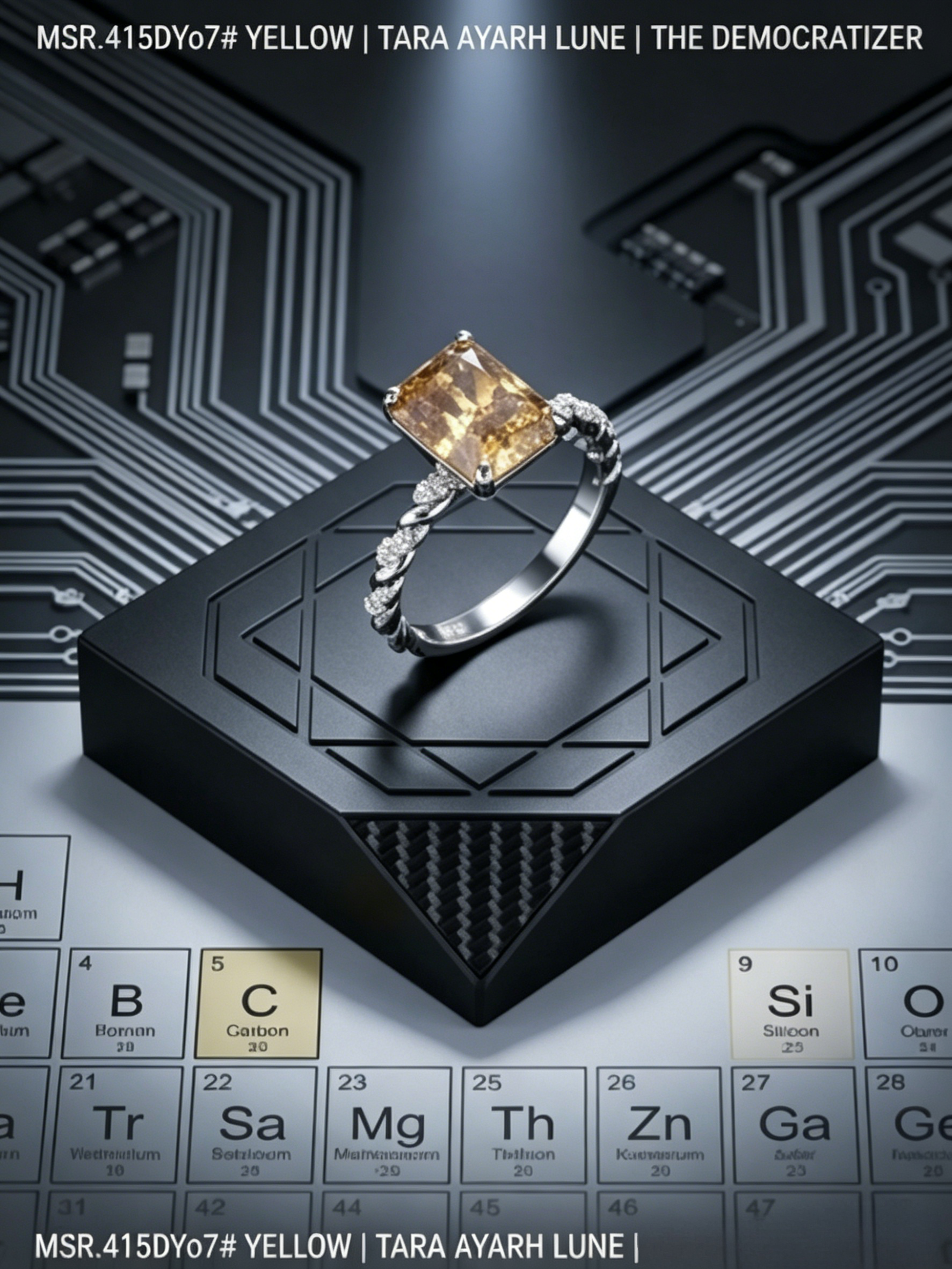MSR.415 The Radiant Helix Series | 2.5ct Tech-Grown Moissanite Ring - Scientific Color Spectrum