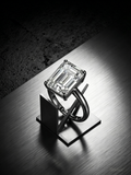 MSR.370 Modern Heritage | 7x9mm Emerald-Cut Moissanite Ring | TARA AYARH LUNE