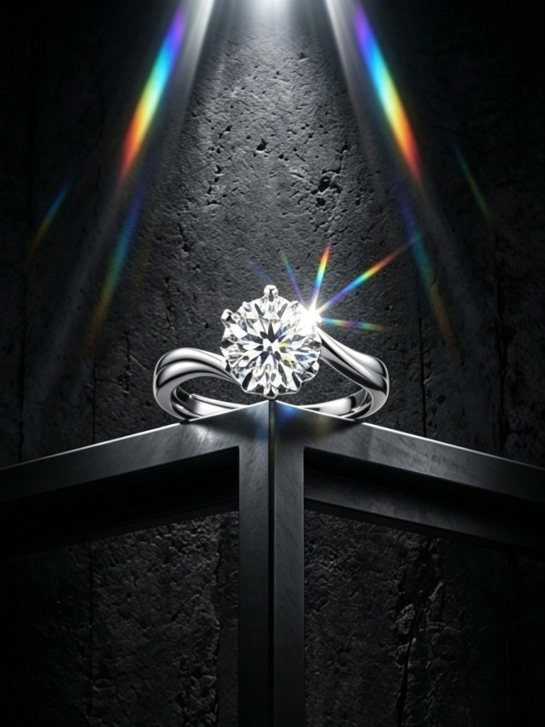The "Eternal Flow" Snowflake Moissanite Ring — 2ct / 3ct Brilliant Cut with Signature Twisted Band