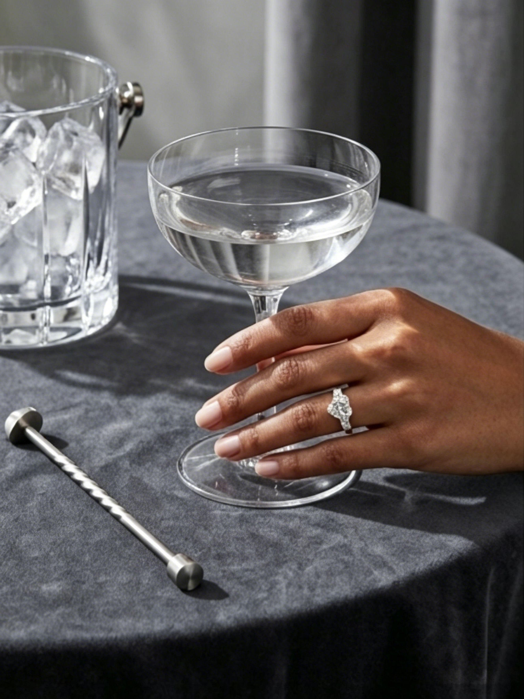 MSR.383 Romantic Heritage Ring | 8.0mm Heart Moissanite with Elegant Side Accents | TARA AYARH LUNE