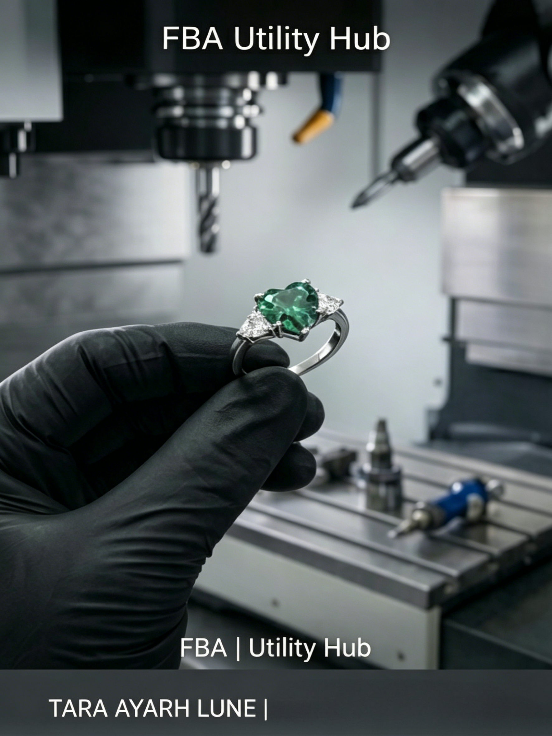 MSR.422 The "Nexus Heart" Series | 2.4ct Heart-Cut Moissanite Trilogy Ring - Scientific Romance Edition