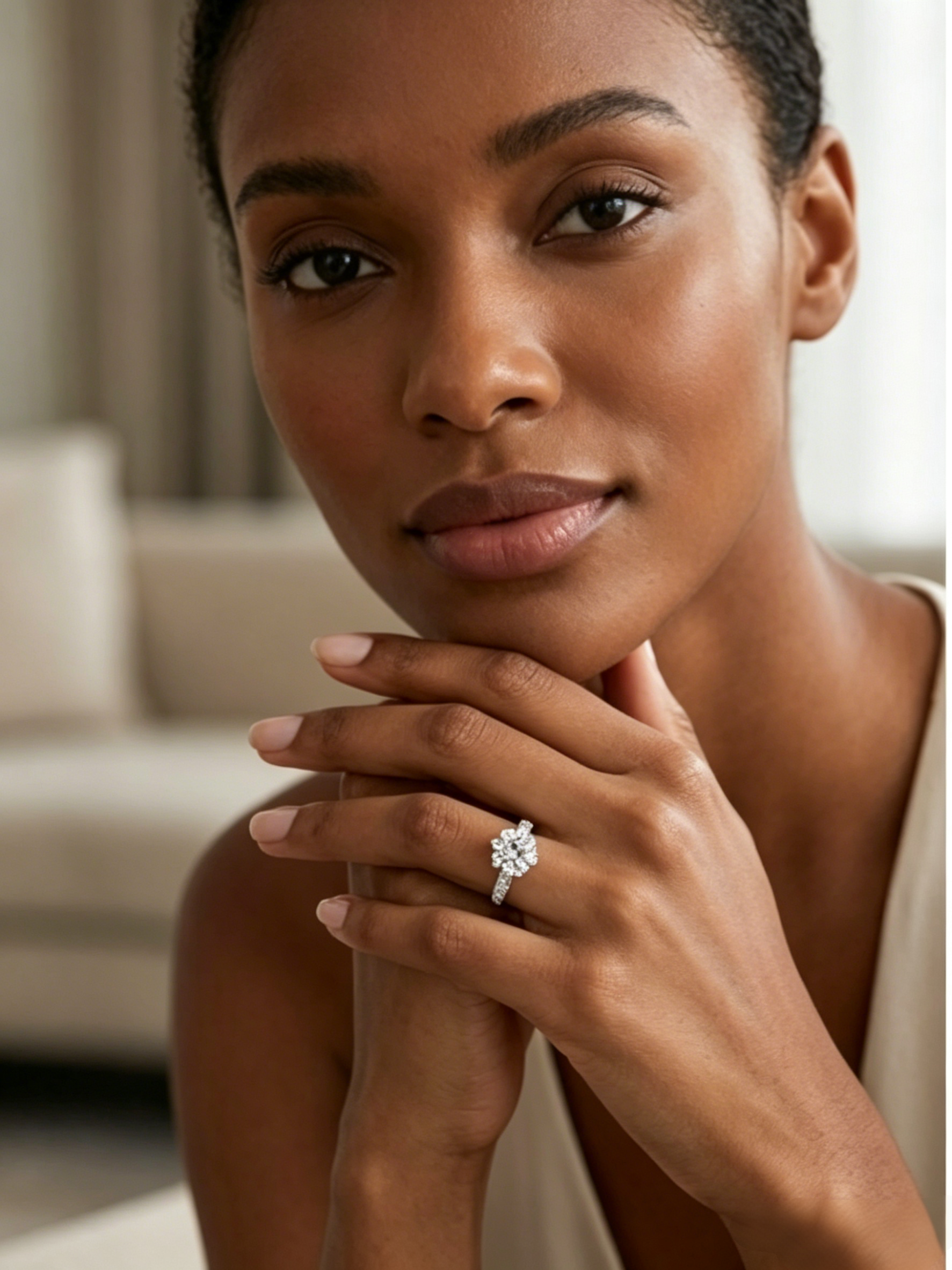 MSR.022 Elegant Solitaire Series | 8.0mm Round Moissanite with Micropavé Shank | TARA AYARH LUNE