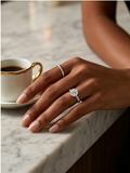 MSR.022 Elegant Solitaire Series | 8.0mm Round Moissanite with Micropavé Shank | TARA AYARH LUNE