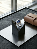 MSR.355 Series | 7x9mm Oval Statement Ring | Deep Azure Blue & Verdant Green