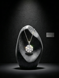MSD.300 Floral Cluster Moissanite Necklace | 6.5mm Round Brilliant Laboratory Diamond Alternative | TARA AYARH LUNE