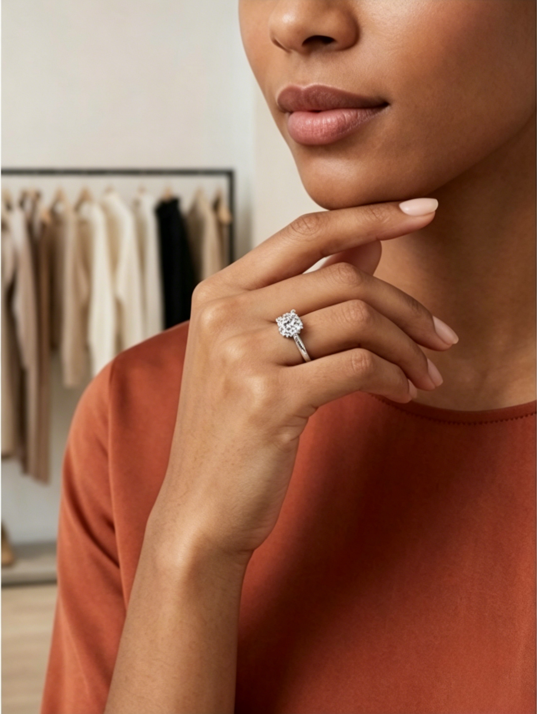 MSR.030 Modern Solitaire | 9.0mm Round Moissanite with Architectural Four-Prong Mount | TARA AYARH LUNE