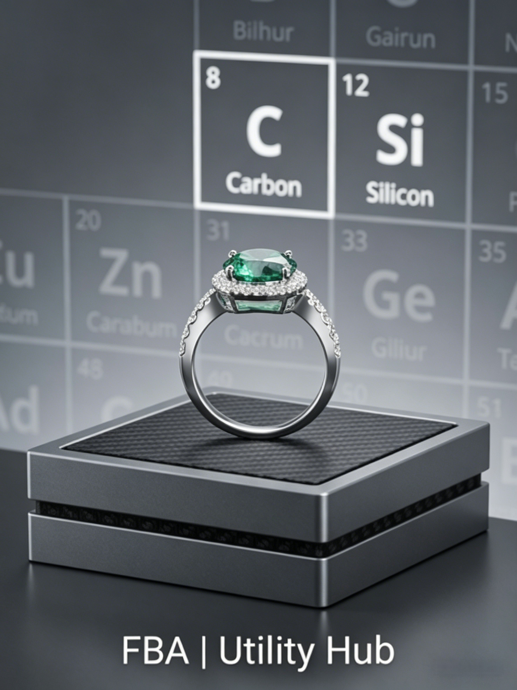 MSR.430 The "Luminous Halo" Series | 3ct Brilliant-Cut Moissanite Classic Cake Ring - Scientific Radiance Edition