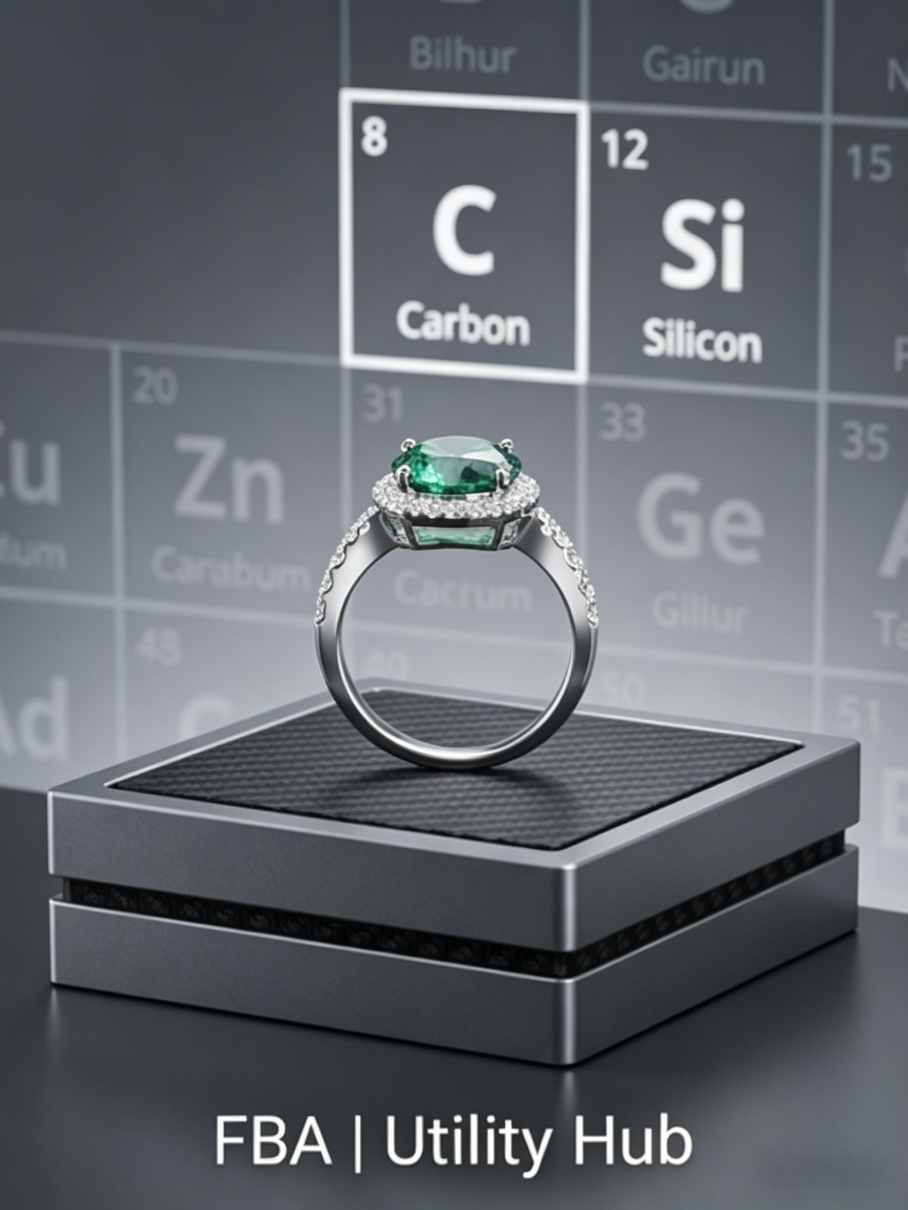 MSR.430 The "Luminous Halo" Series | 3ct Brilliant-Cut Moissanite Classic Cake Ring - Scientific Radiance Edition