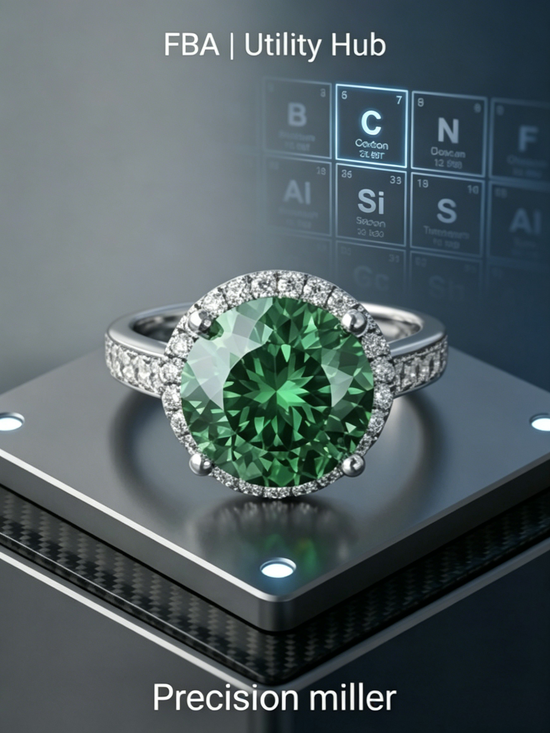 MSR.431 The "Centurion" Grand Halo | 5ct Brilliant-Cut Moissanite Statement Ring - Ultra-Luxe Lab Edition