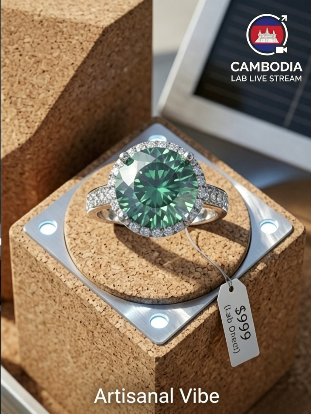 MSR.431 The "Centurion" Grand Halo | 5ct Brilliant-Cut Moissanite Statement Ring - Ultra-Luxe Lab Edition
