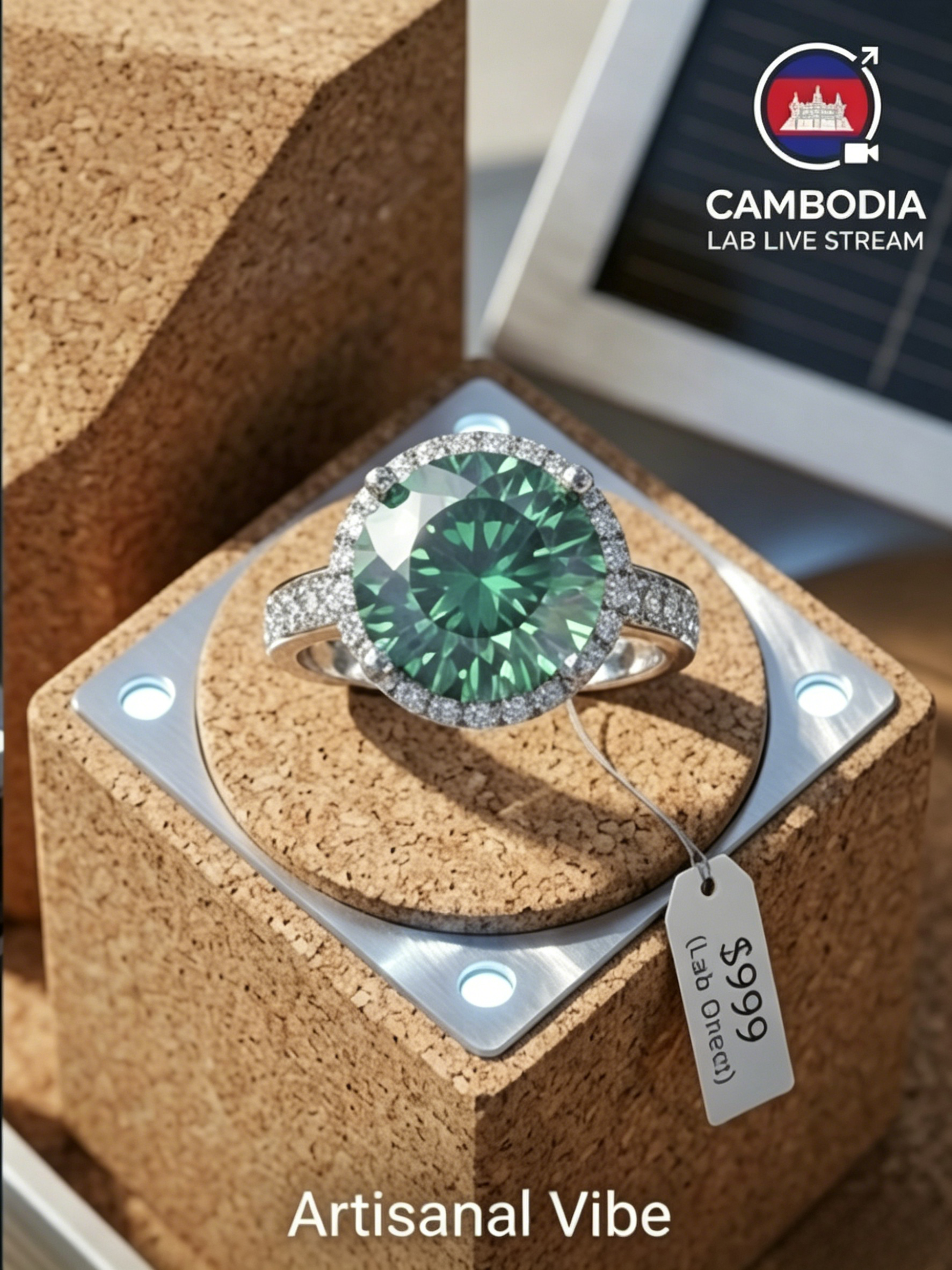 MSR.431 The "Centurion" Grand Halo | 5ct Brilliant-Cut Moissanite Statement Ring - Ultra-Luxe Lab Edition