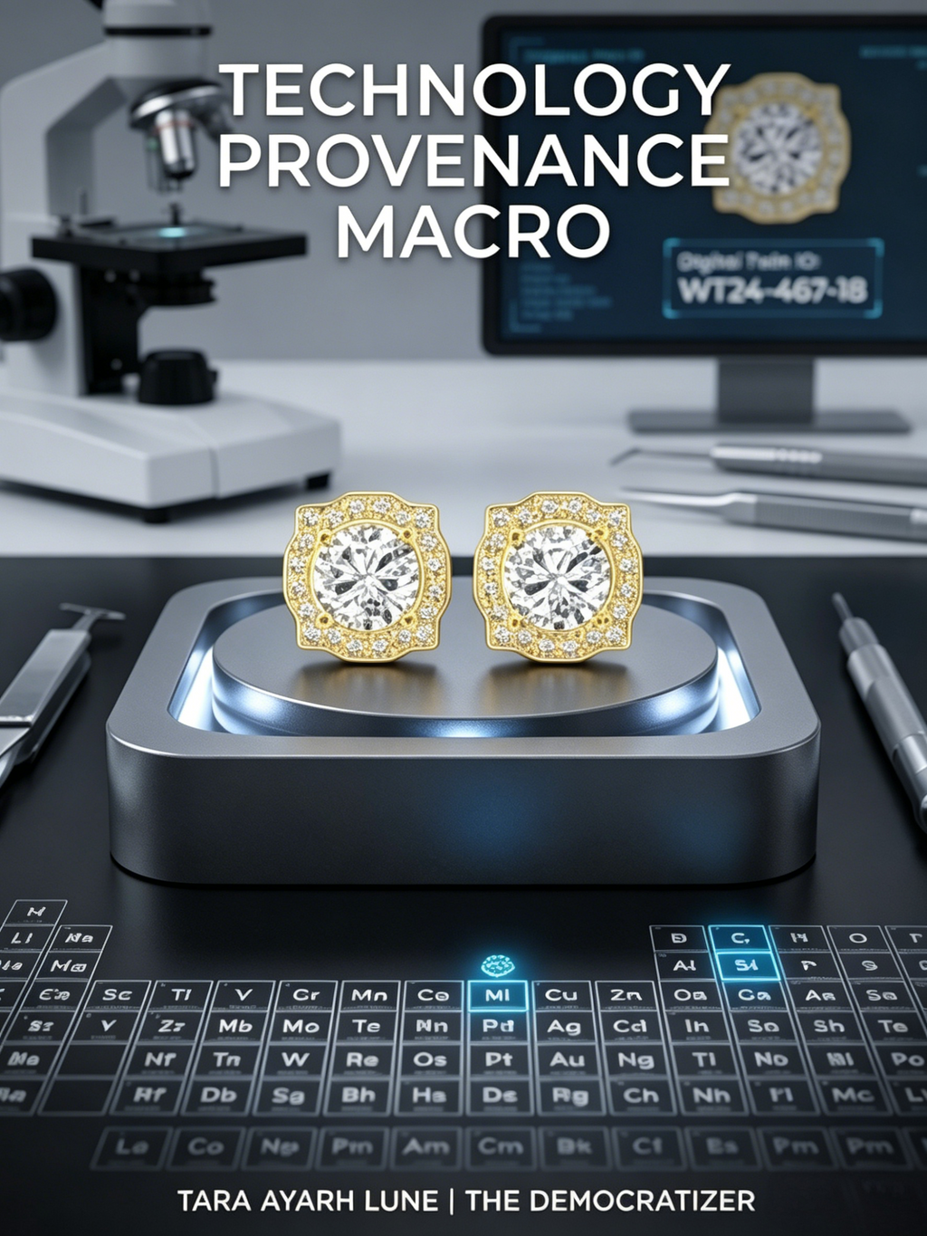 MSE.067 TARA AYARH LUNE "Heritage Halo" Studs | 2.6ctw Brilliant Moissanite in S925 Sterling Silver (Classic & 14K Gold Plated Editions)