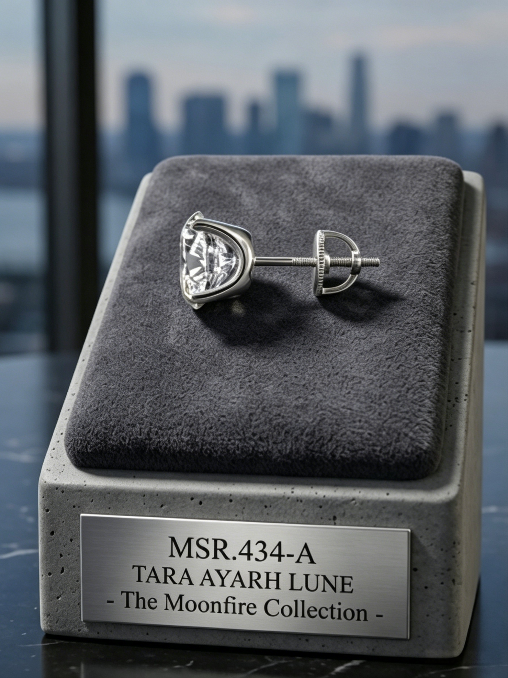 MSE.434 The Essential Moissanite Studs: Round Cut 4-Prong Earrings in 14K Gold & Sterling Silver Finishes
