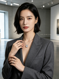 MSD.036|The "Orbital" Solitaire Pendant | 1ct Round-Cut Moissanite in Minimalist Bezel Setting