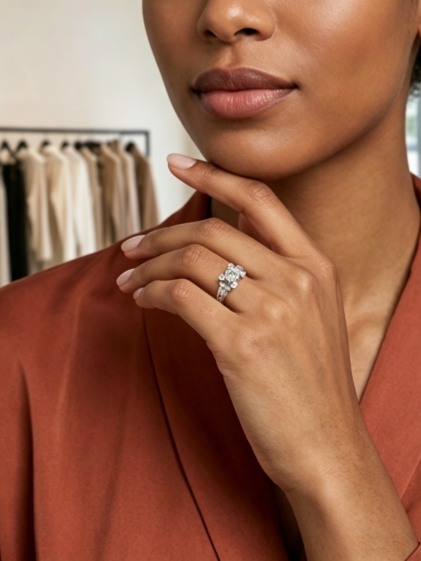 MSR.054 Modern Fortress Solitaire | 6.5mm Round Moissanite with Quad-Corner Pavé Frame | TARA AYARH LUNE