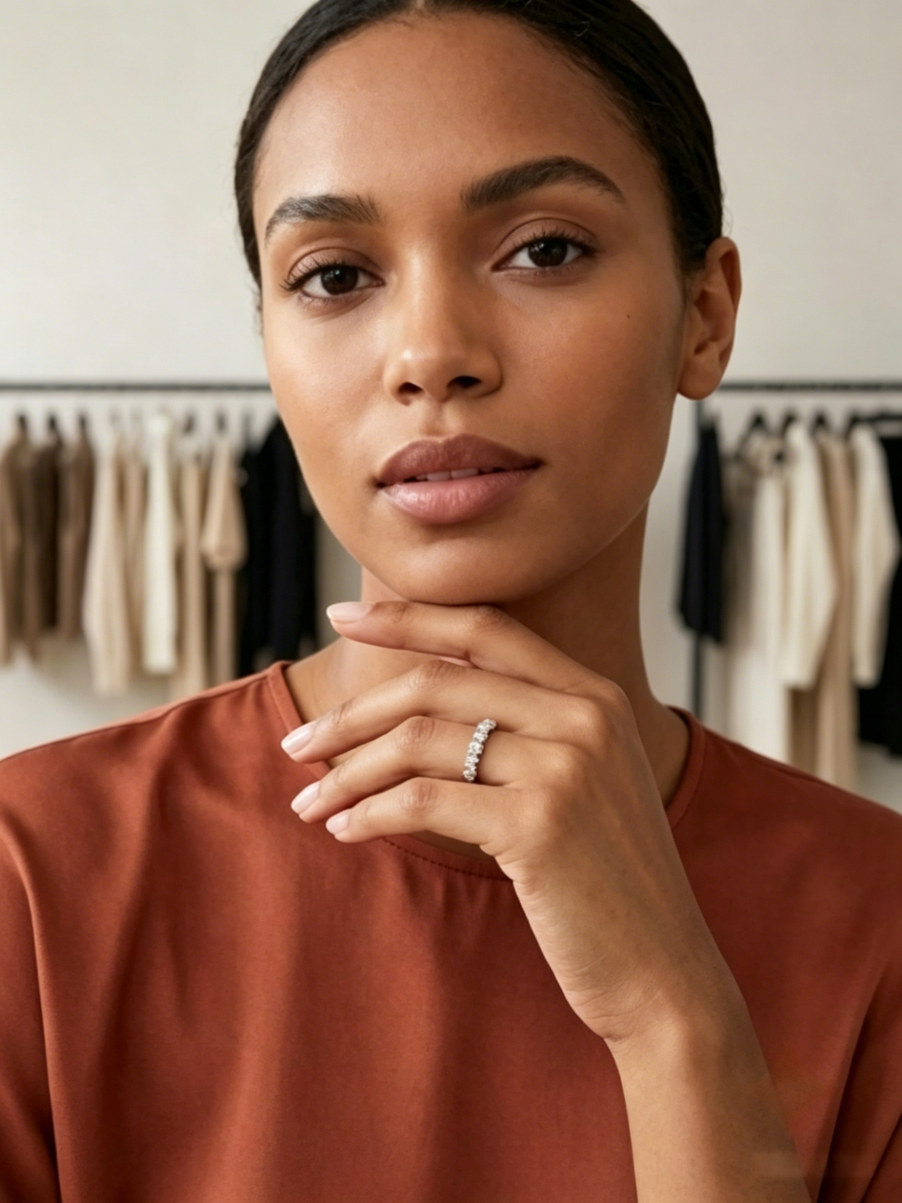 MSR.056 Seven-Stone Anniversary Band | 3.0mm Round Moissanite in Shared-Prong Setting | TARA AYARH LUNE