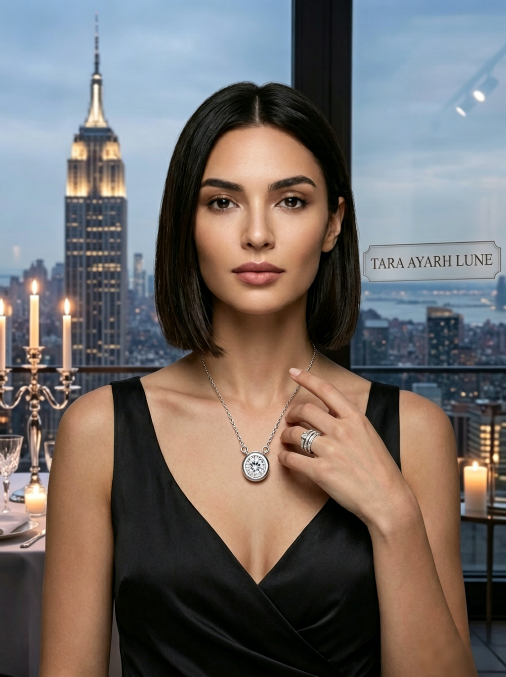 MSD.036|The "Orbital" Solitaire Pendant | 1ct Round-Cut Moissanite in Minimalist Bezel Setting