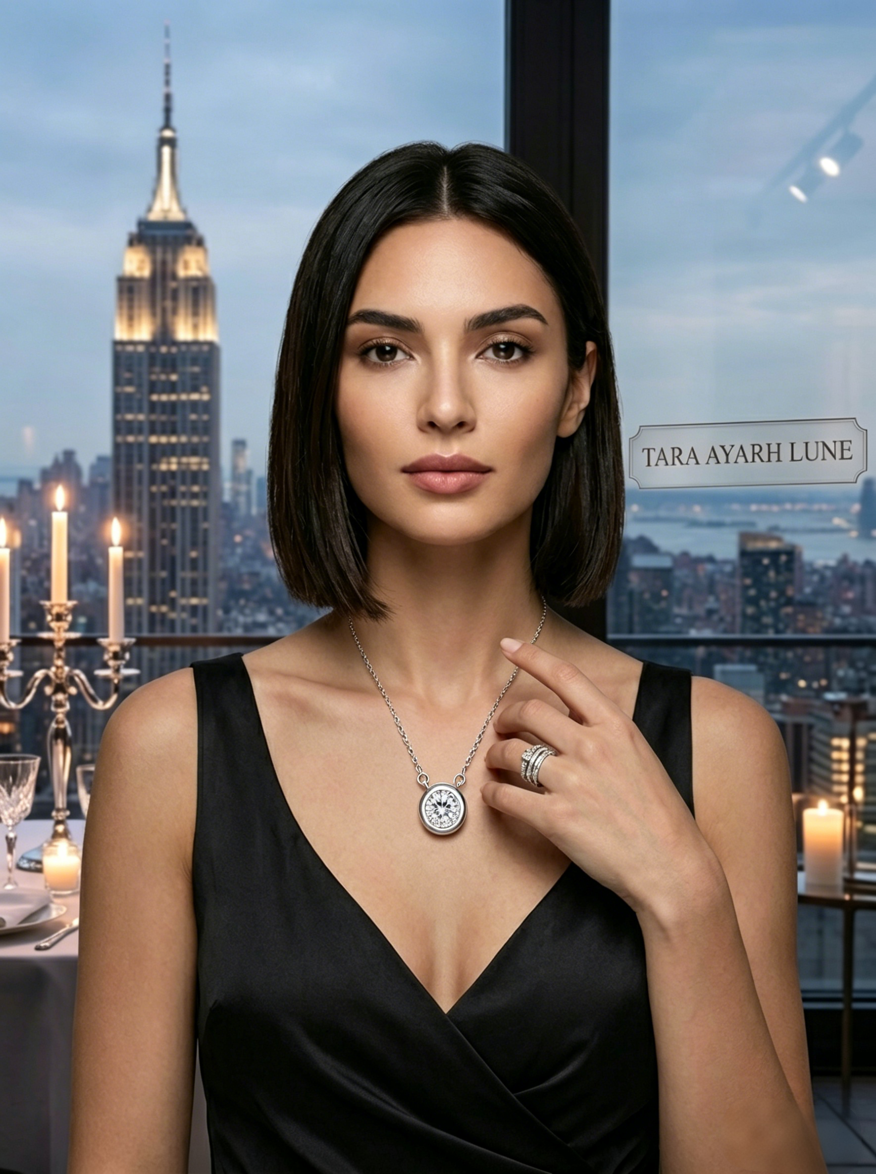 MSD.036|The "Orbital" Solitaire Pendant | 1ct Round-Cut Moissanite in Minimalist Bezel Setting