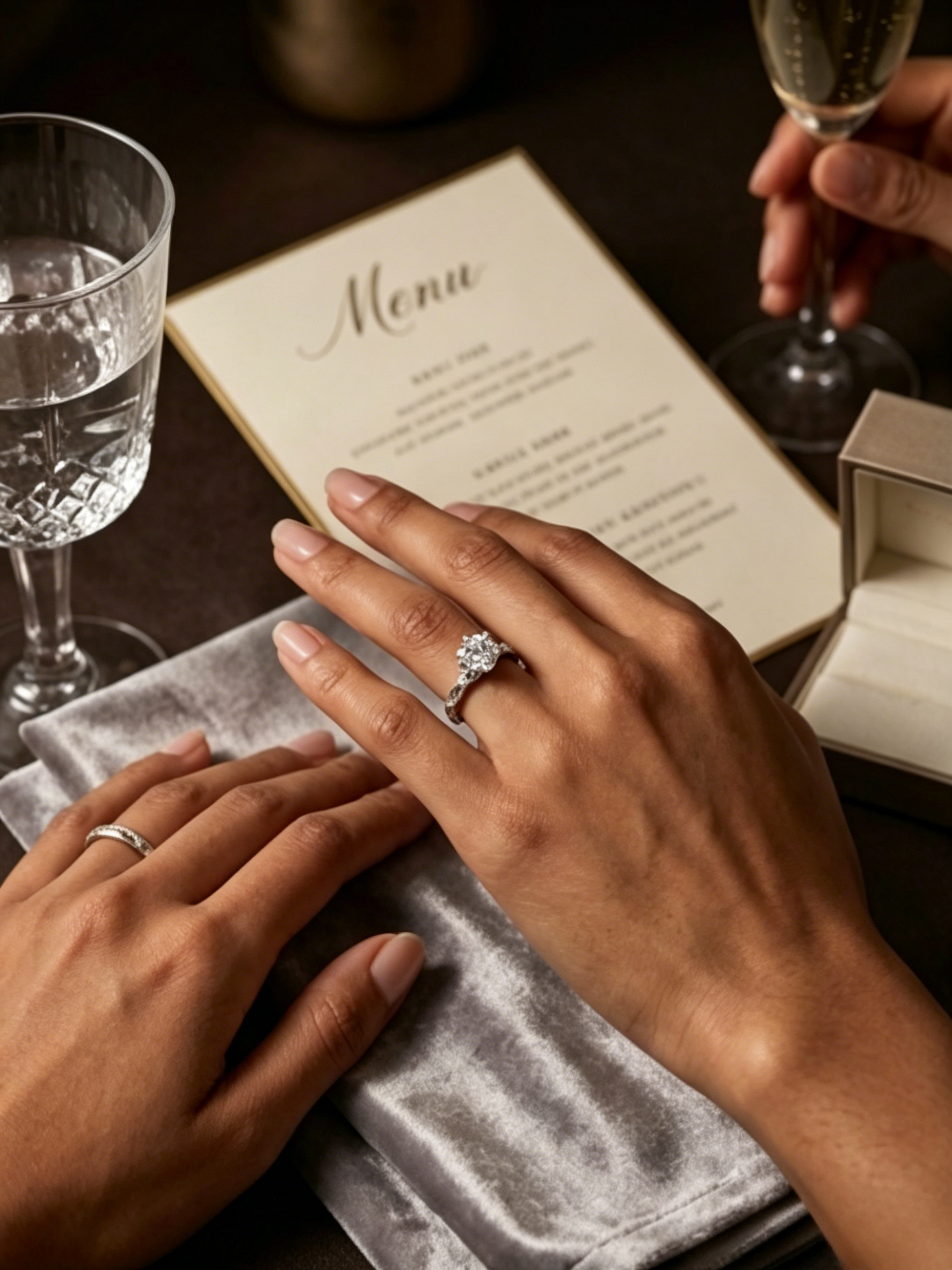 MSR.090 Ethereal Nature-Inspired Ring | 6.5mm Round Moissanite with Milgrain Vine Detailing | TARA AYARH LUNE