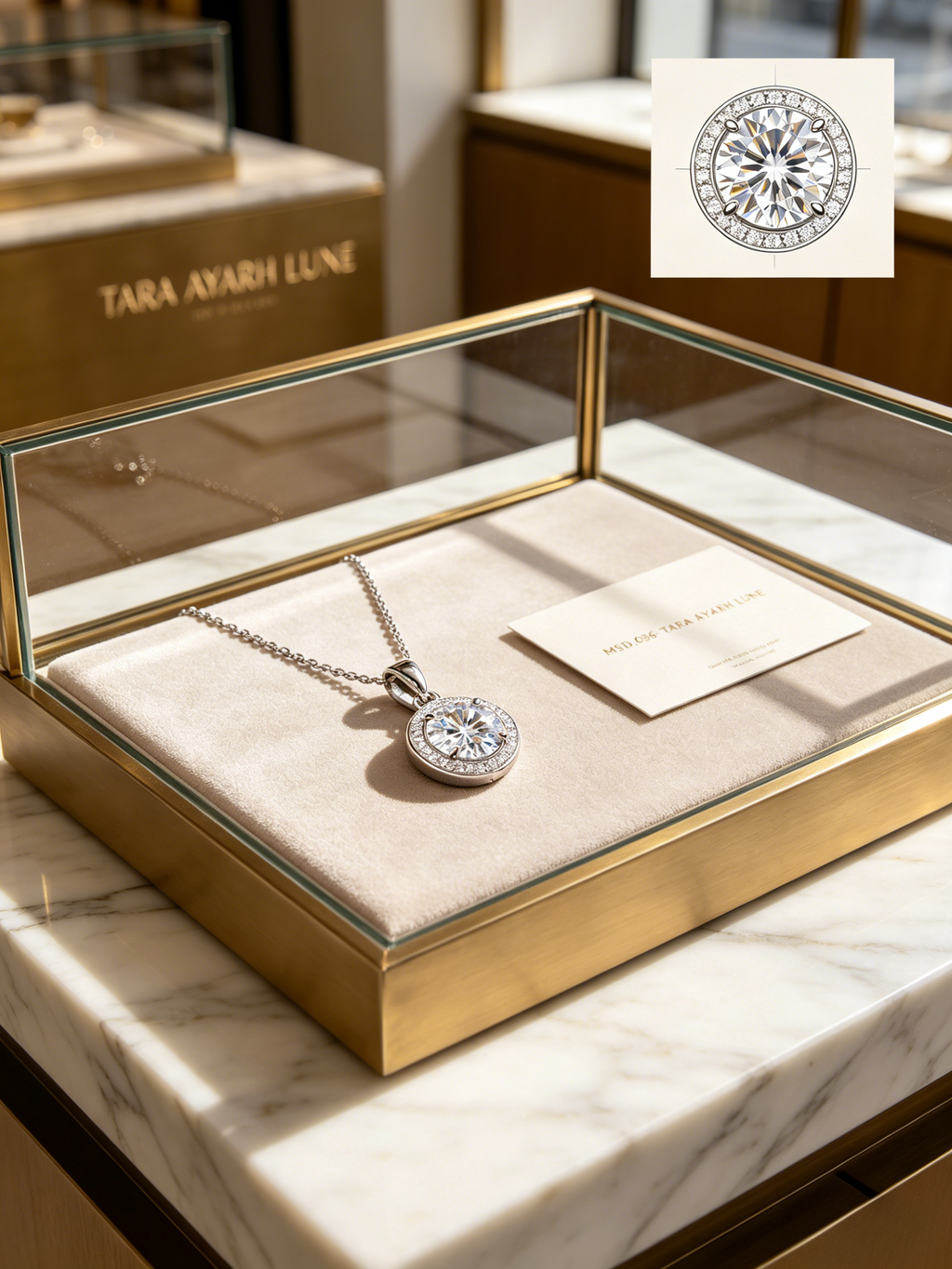 MSD.036|The "Orbital" Solitaire Pendant | 1ct Round-Cut Moissanite in Minimalist Bezel Setting