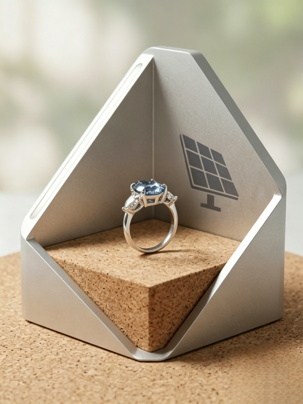 MSR.408Bo7#The Celestial Teardrop | 6ct Pear-Cut "Deep-Sea" Moissanite Trilogy Ring - Future & Truth Edition