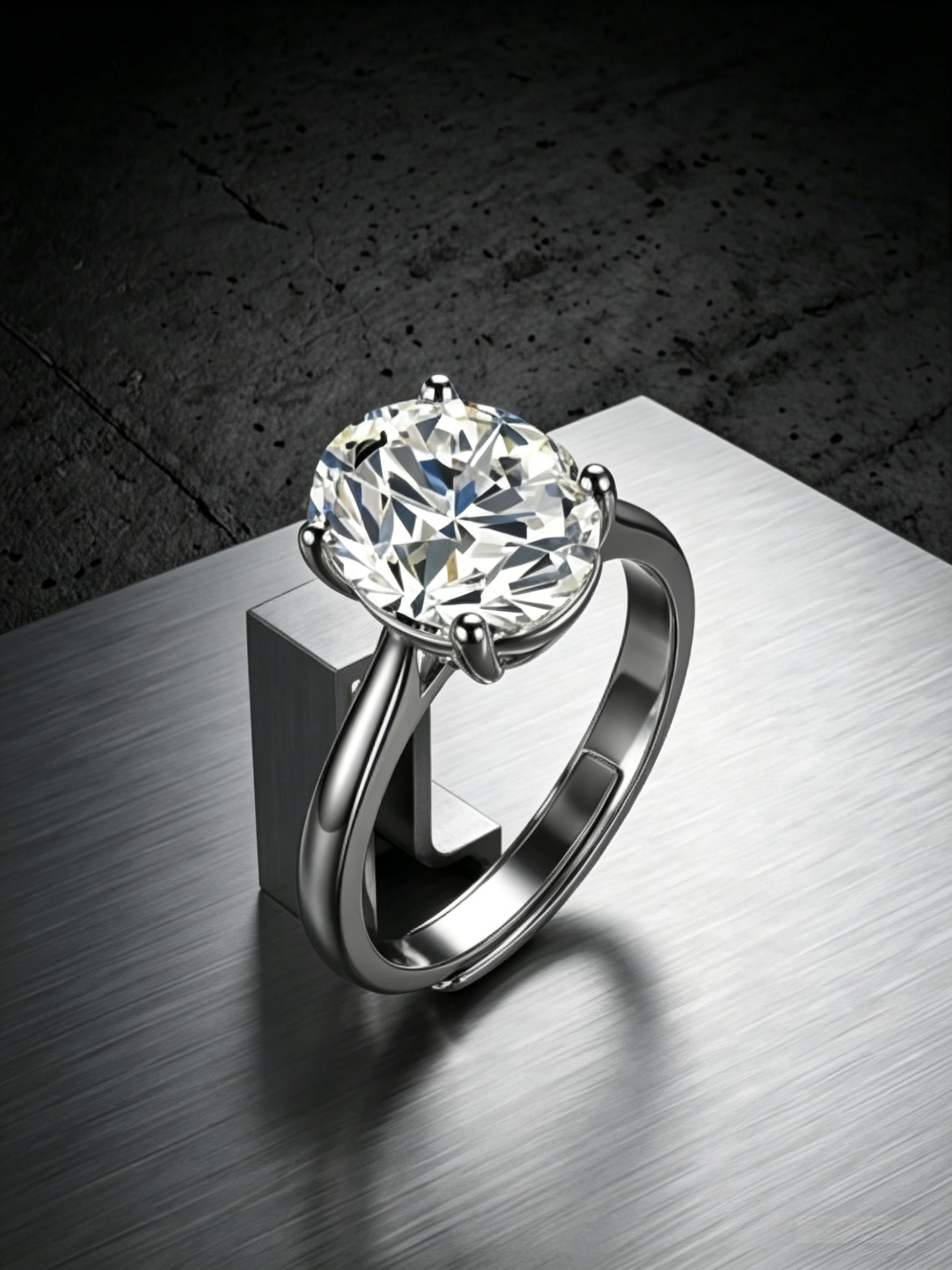 MSR.346 Timeless Oval Statement Ring | 7x9mm Moissanite Solitaire | TARA AYARH LUNE