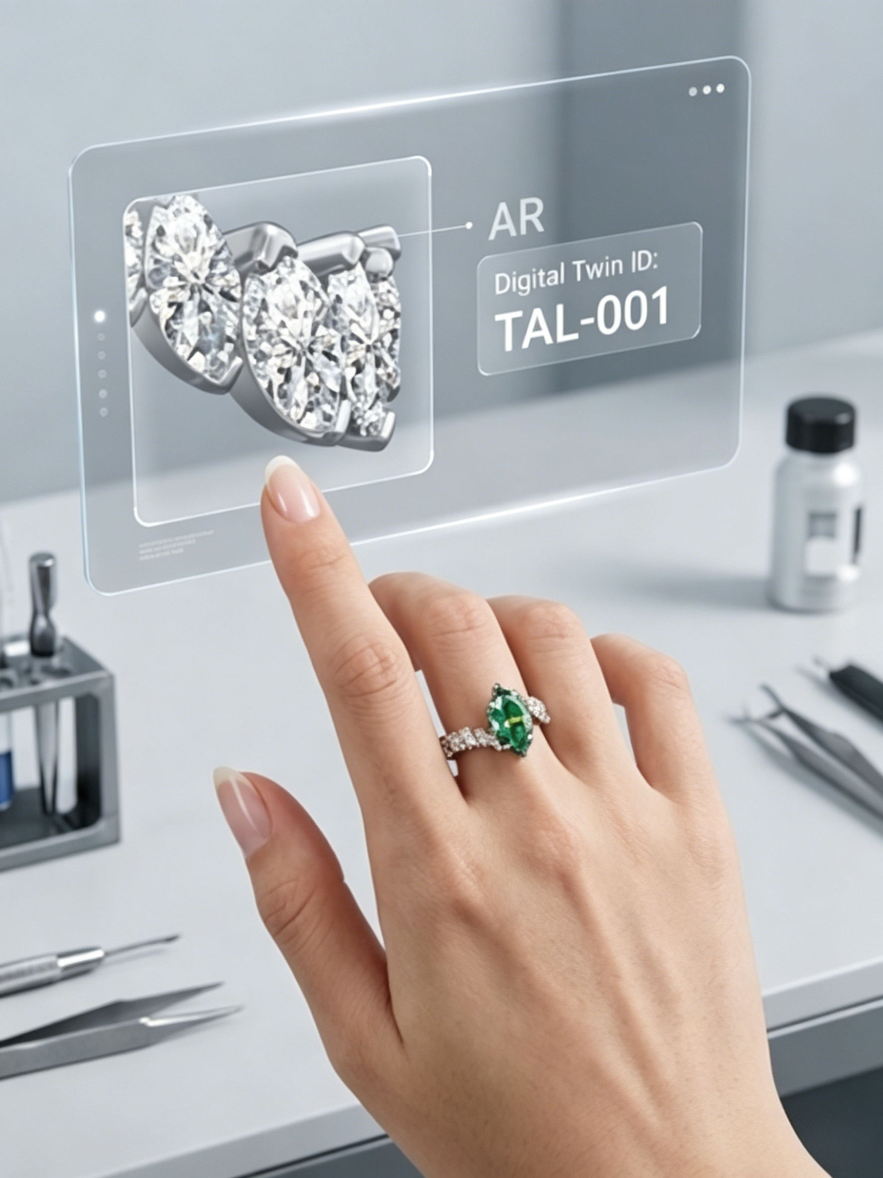 MSR.414Bo7#The Cyber-Marquise | 5ct "Space-Grade" Moissanite Link Ring - Future & Truth Edition