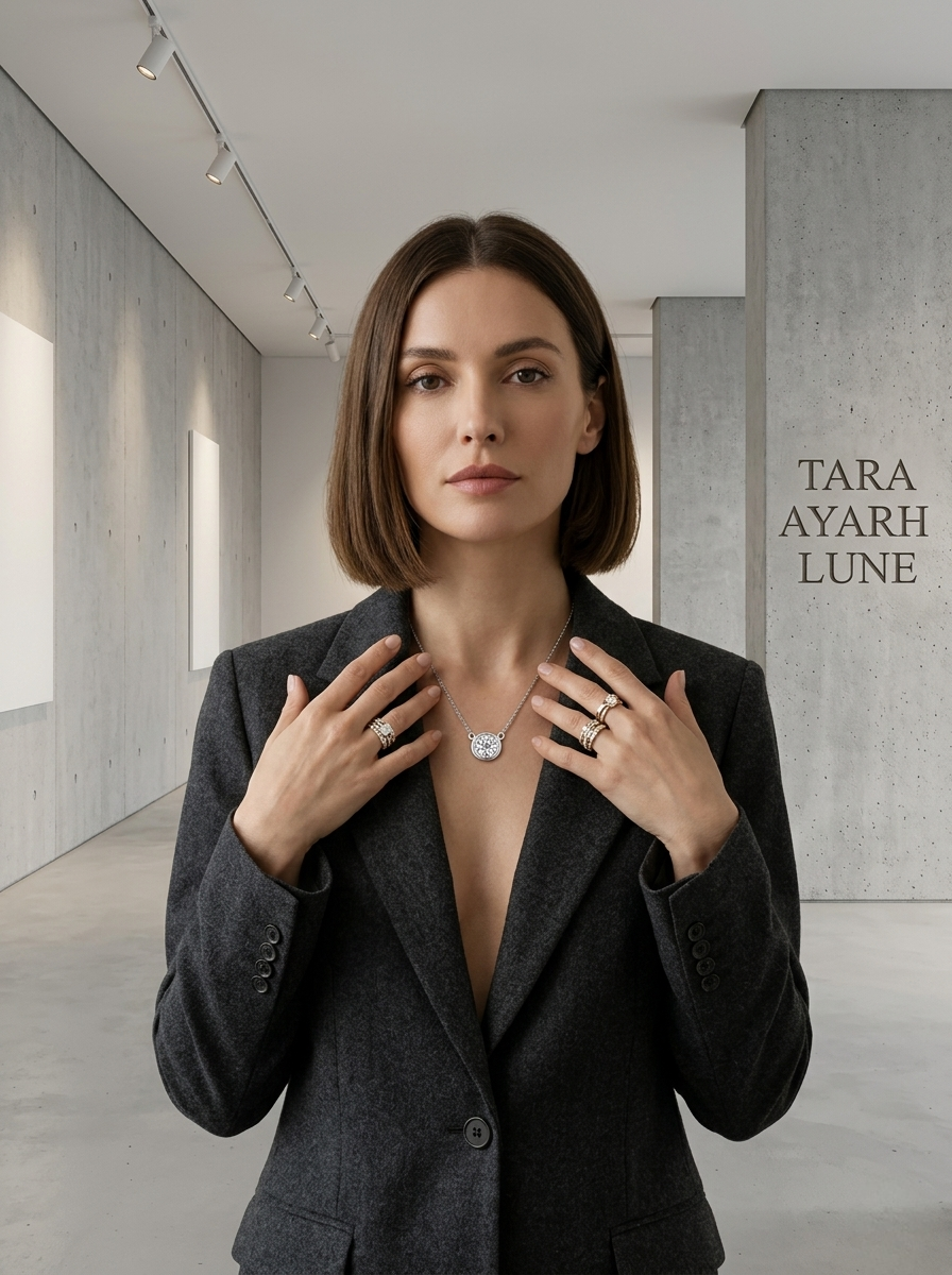 MSD.173|The "Orbital Pure" Bezel Pendant | 0.5ct Brilliant Round Moissanite in High-Polish Minimalist Frame