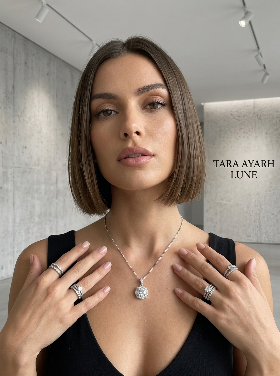 MSD.154|The "Empire Deco" Halo Pendant | 1.0ct Radiant Round Moissanite in Architectural Octagonal Frame
