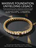 The Grand Vault Tennis Bracelet | 3mm Bold 2ct Moissanite 7" | MSG.00WQ-3-7J