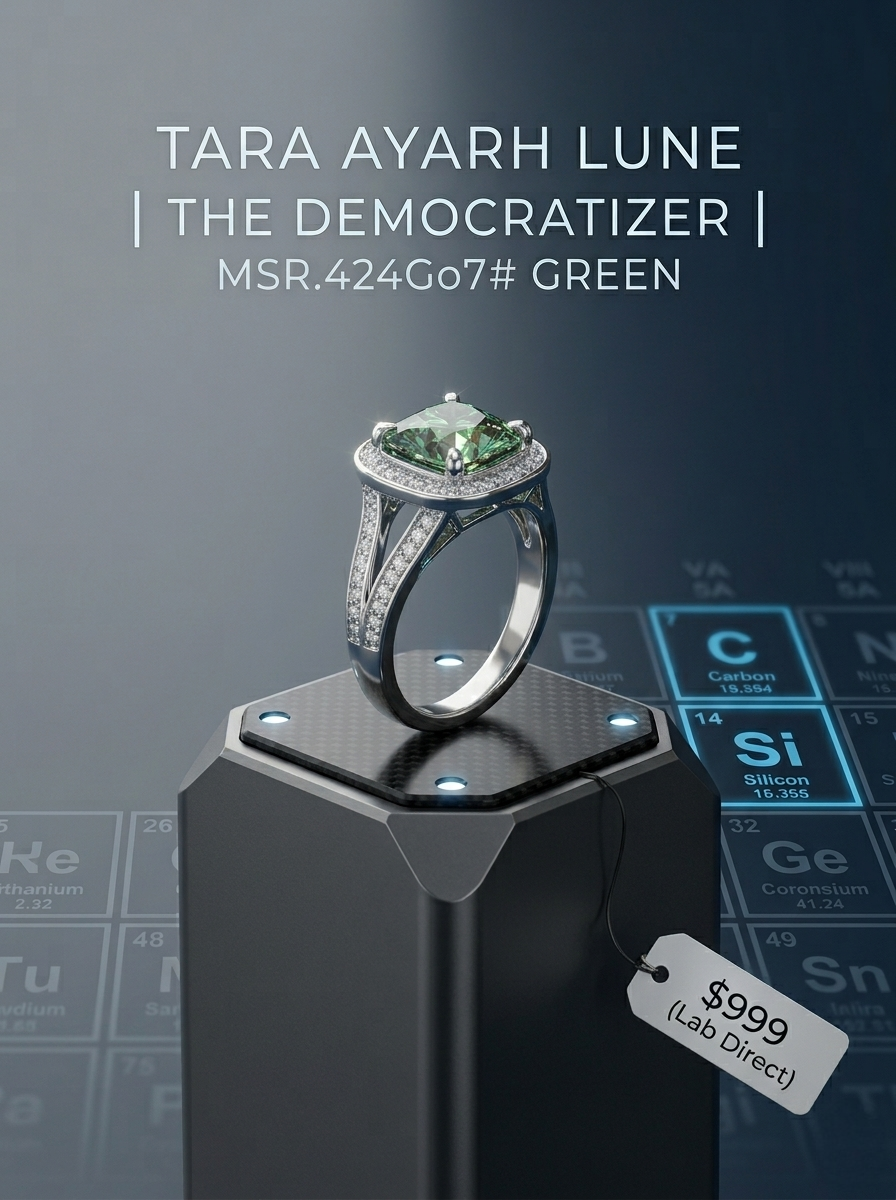 MSR.424 The "Cyber-Glow" Princess Series | 3ct Square-Cut Moissanite Halo Ring - Scientific Brilliance Trio
