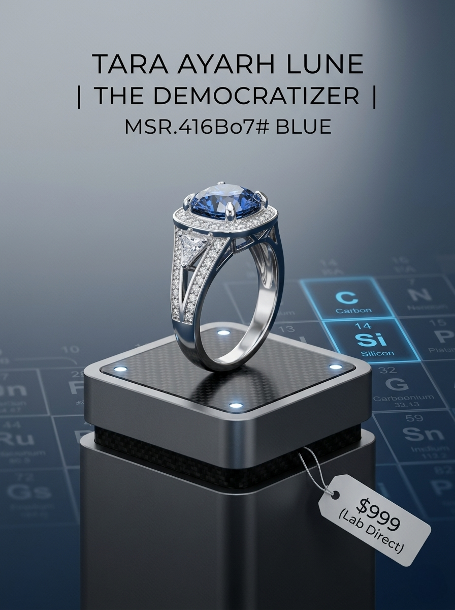 MSR.416 The "Star of Hope" Series | 2.5ct Cushion-Cut Moissanite Statement Ring - Cosmic Color Duo
