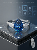 MSR.435 The "Trilogy Tear" Statement Ring | 2ct Pear-Cut Moissanite Three-Stone Harmony - Precision-Crafted Lab Luxury