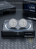 MSE.284 TARA AYARH LUNE | 2.0ctw Multi-Layer "Cake" Moissanite Stud Earrings in S925 Sterling Silver | 4 Editions: Classic, Midnight Black, & 18K Gold