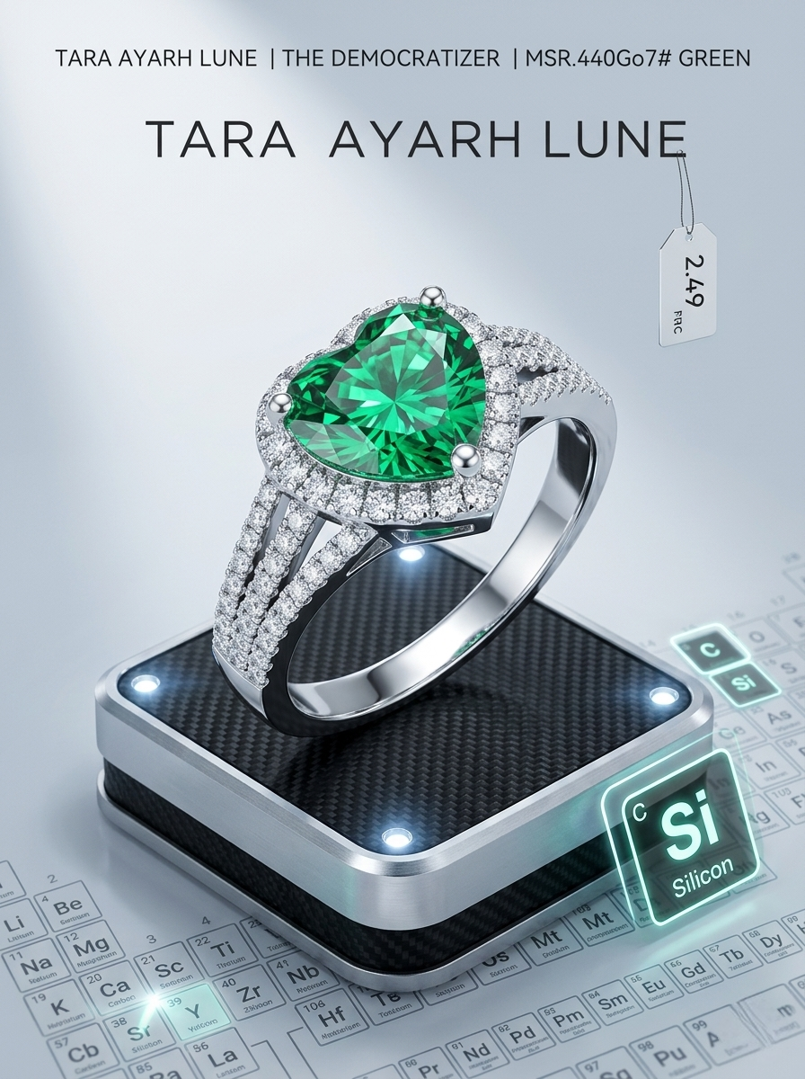 MSR.440 The "Atomic Heart" Statement Ring | 2ct Heart-Cut Moissanite Radiant Halo - Duo-Shank Pavé Luxe Edition
