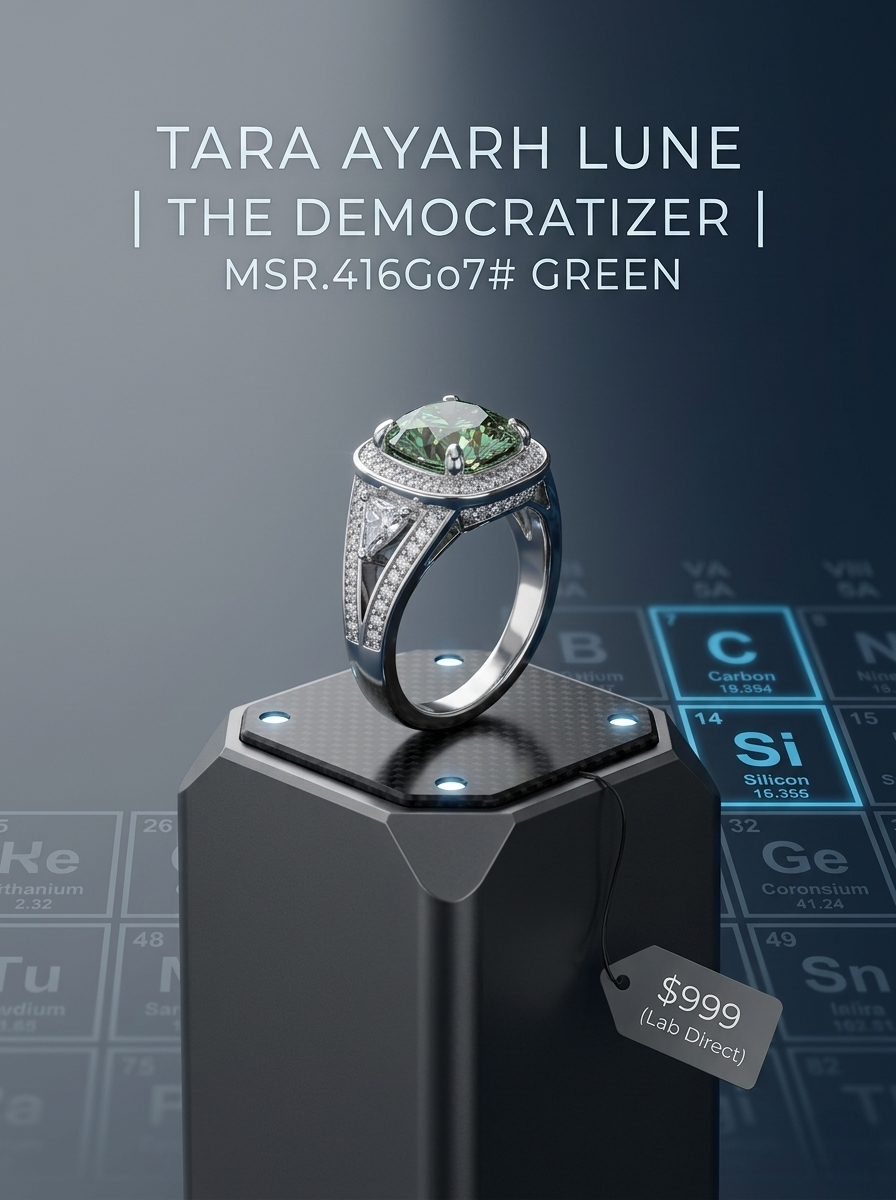 MSR.416 The "Star of Hope" Series | 2.5ct Cushion-Cut Moissanite Statement Ring - Cosmic Color Duo