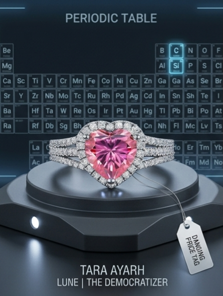 MSR.440 The "Atomic Heart" Statement Ring | 2ct Heart-Cut Moissanite Radiant Halo - Duo-Shank Pavé Luxe Edition