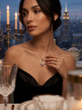 MSD.005 | The "Geometry of Light" Princess Pendant: 1.0ct Lab-Grown Moissanite in a Structural Architectural Setting