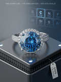 MSR.431 The "Centurion" Grand Halo | 5ct Brilliant-Cut Moissanite Statement Ring - Ultra-Luxe Lab Edition