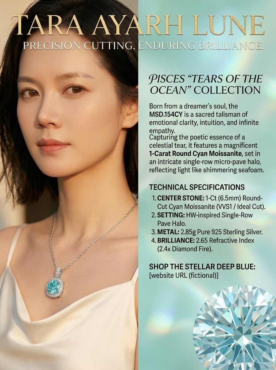 MSD.167G | "Forest Sanctuary" 2-Carat Green Moissanite Halo Necklace