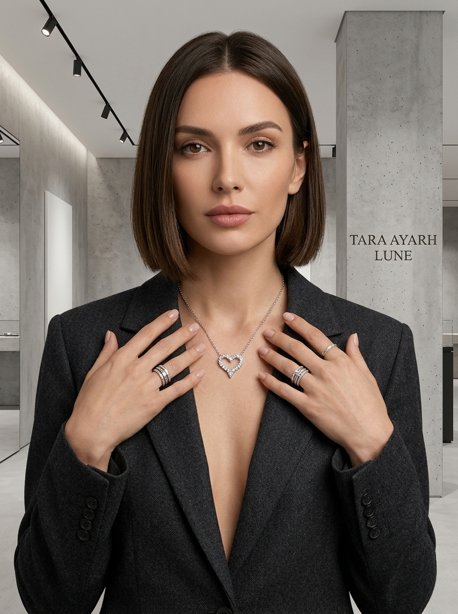 MSD.047|The "Eternal Radiance" Open Heart Pendant | Lab-Grown Moissanite Pavé in Sterling Silver