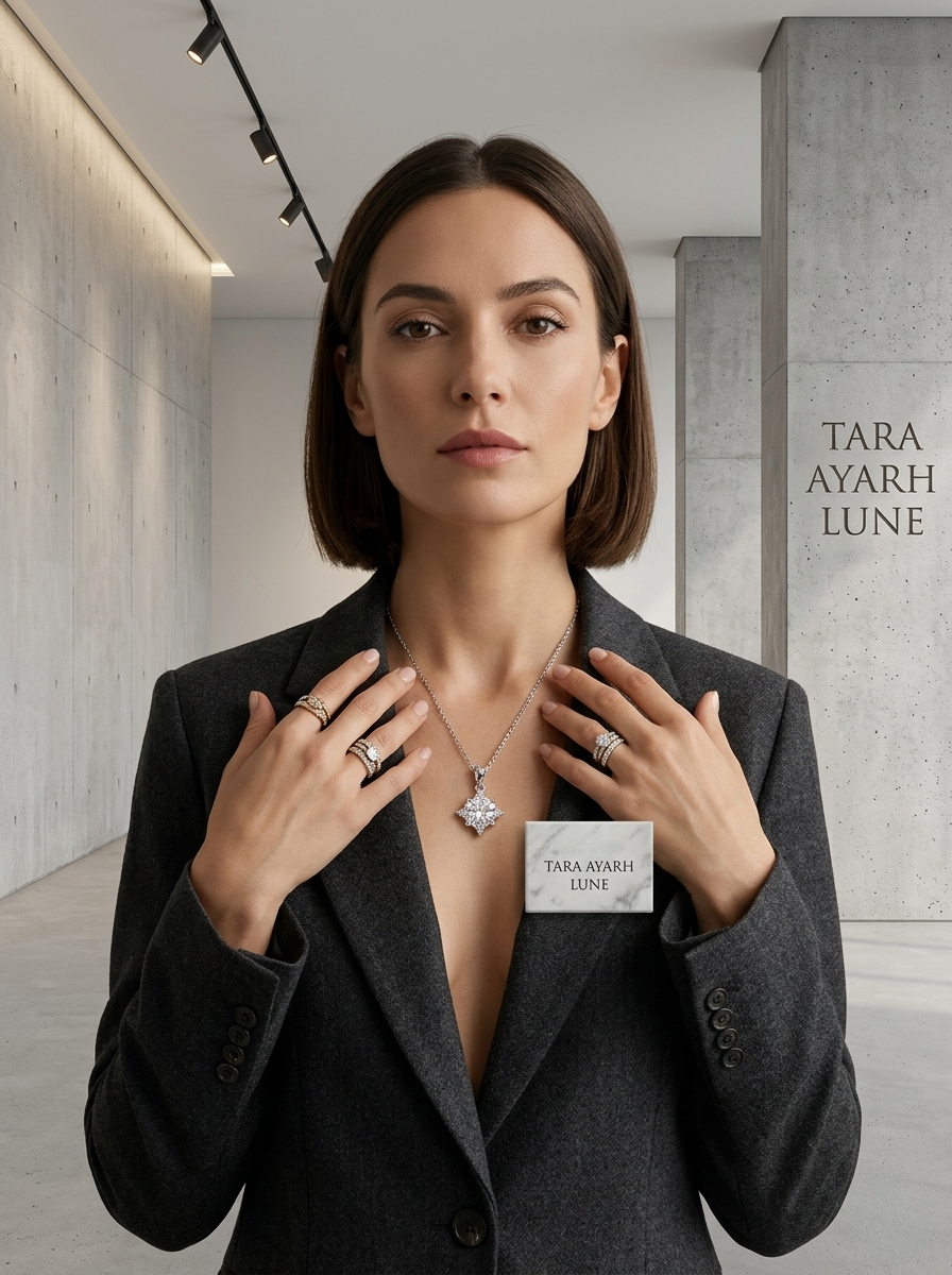 MSD.176|The "Lariat Muse" Y-Drop Pendant | 1.0ct Radiant Round Moissanite with Pavé-Infinity Knot & Droplet Halo