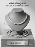 (MSG.02WQ-3 Series) The Sovereign Oracle 3mm Bold Moissanite Tennis Chain