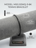 (MSG.02WQ-3-6K Series)The Obsidian Shield Black-Plated Moissanite Tennis Bracelet