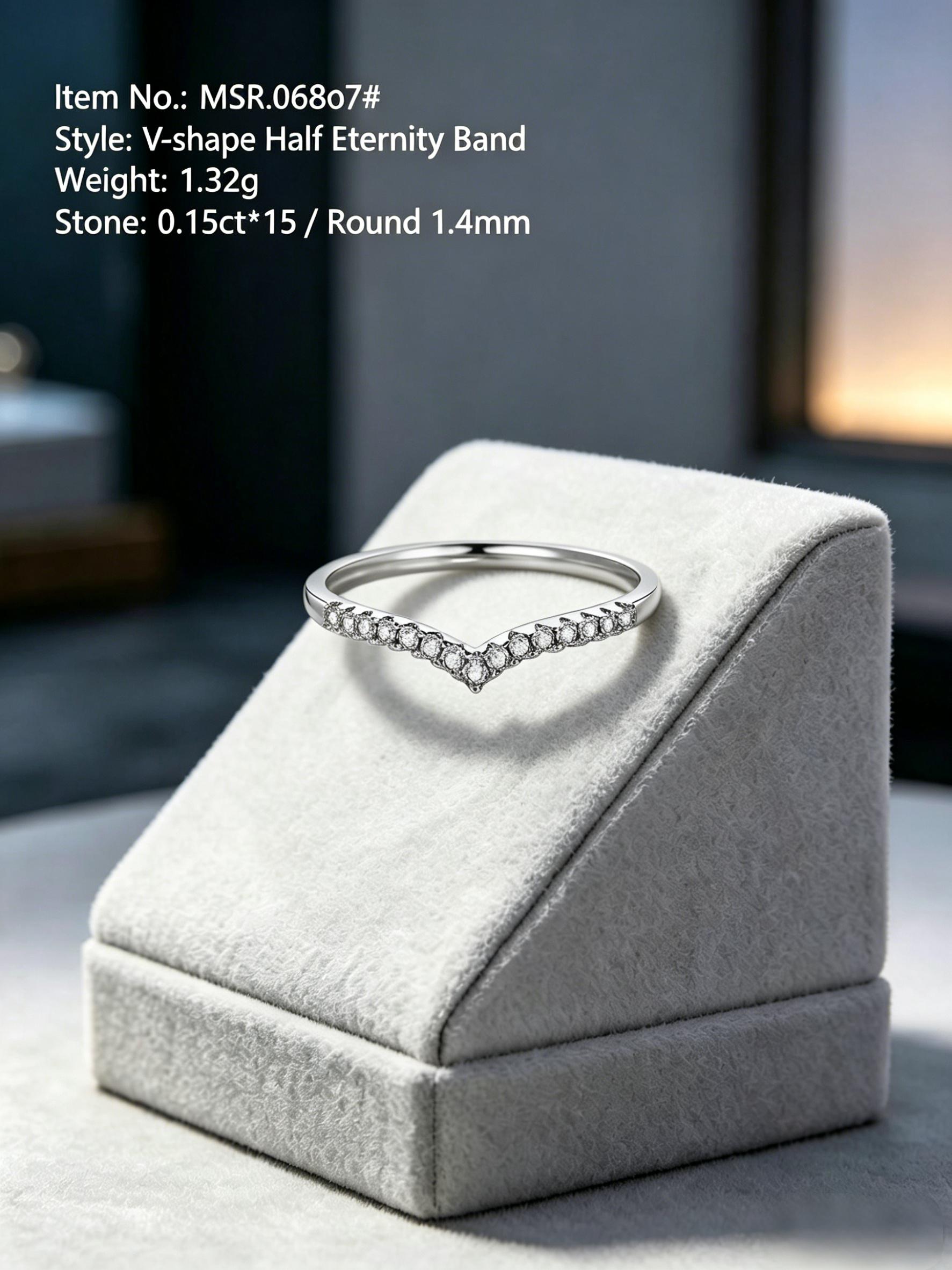 Moonfire Collection | Moissanite Eternity Wedding Band - Perfect Sustainable Anniversary Ring