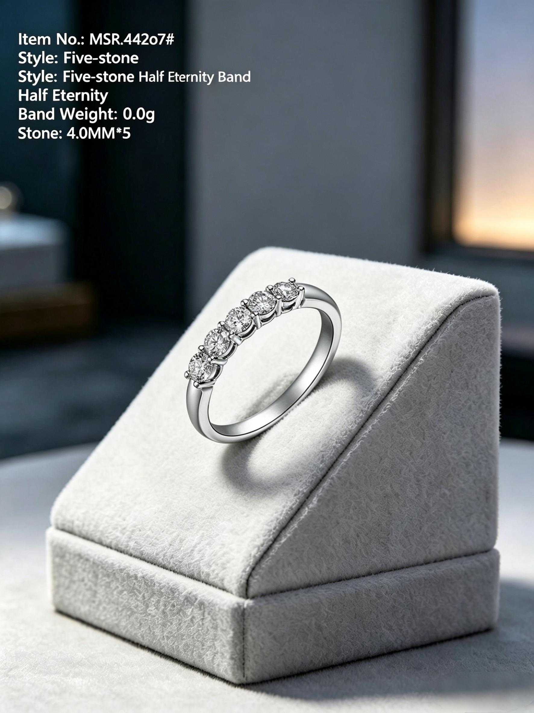 Moonfire Collection | Moissanite Eternity Wedding Band - Perfect Sustainable Anniversary Ring
