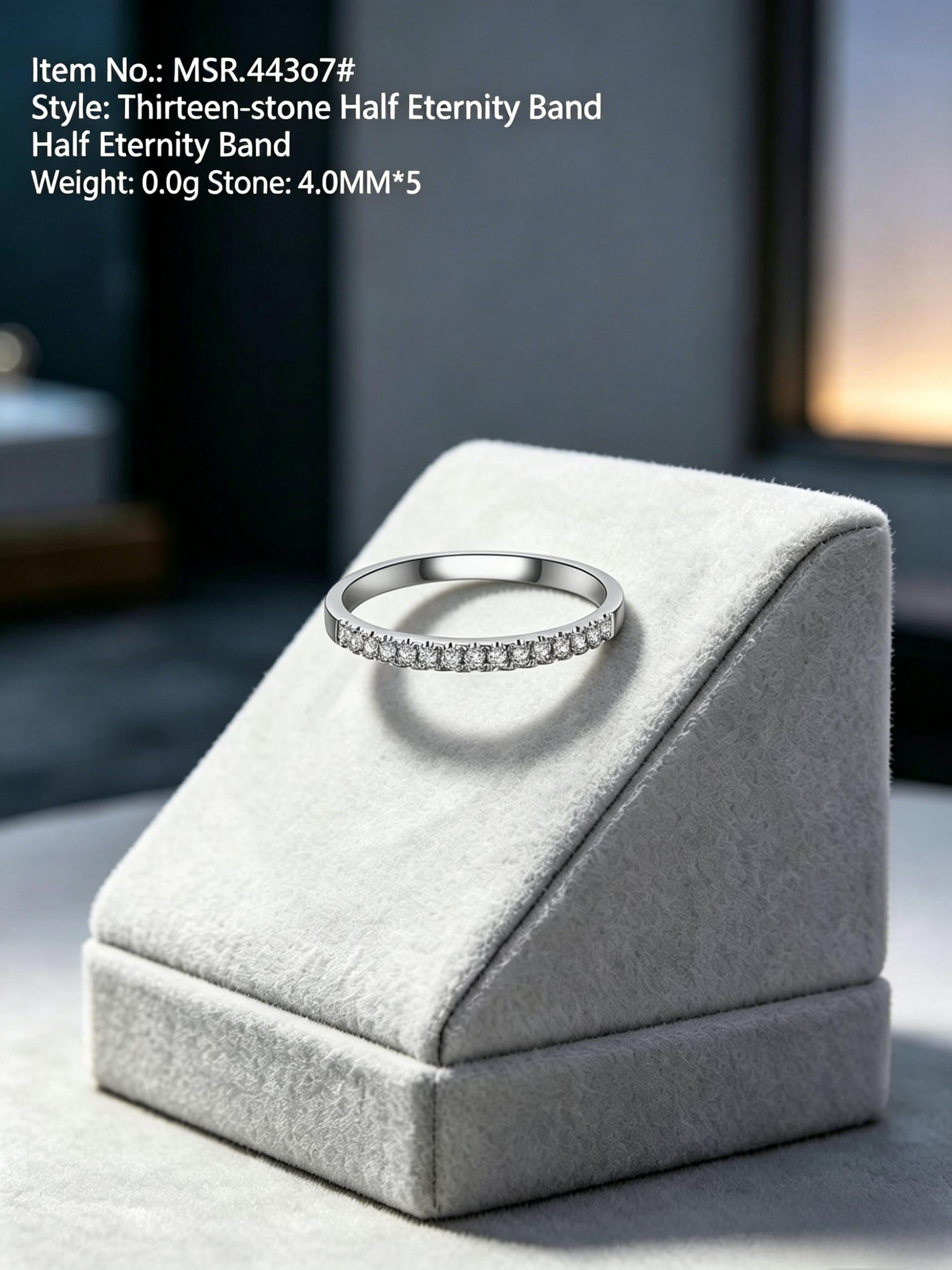 Moonfire Collection | Moissanite Eternity Wedding Band - Perfect Sustainable Anniversary Ring
