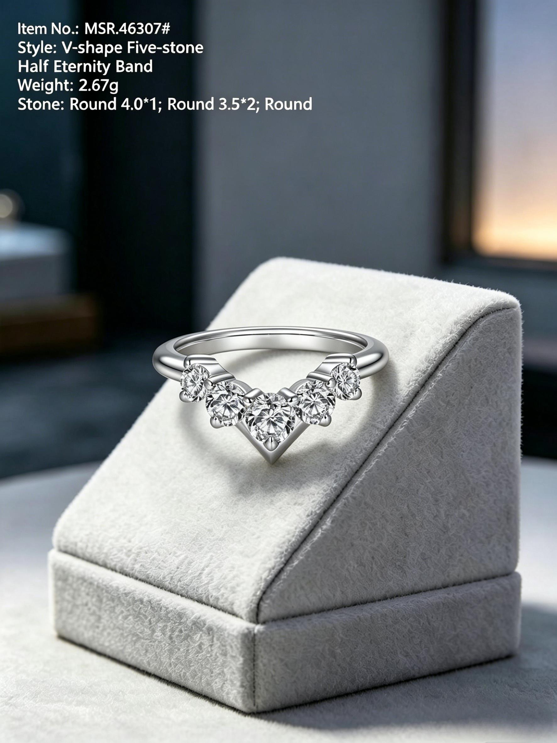 Moonfire Collection | Moissanite Eternity Wedding Band - Perfect Sustainable Anniversary Ring